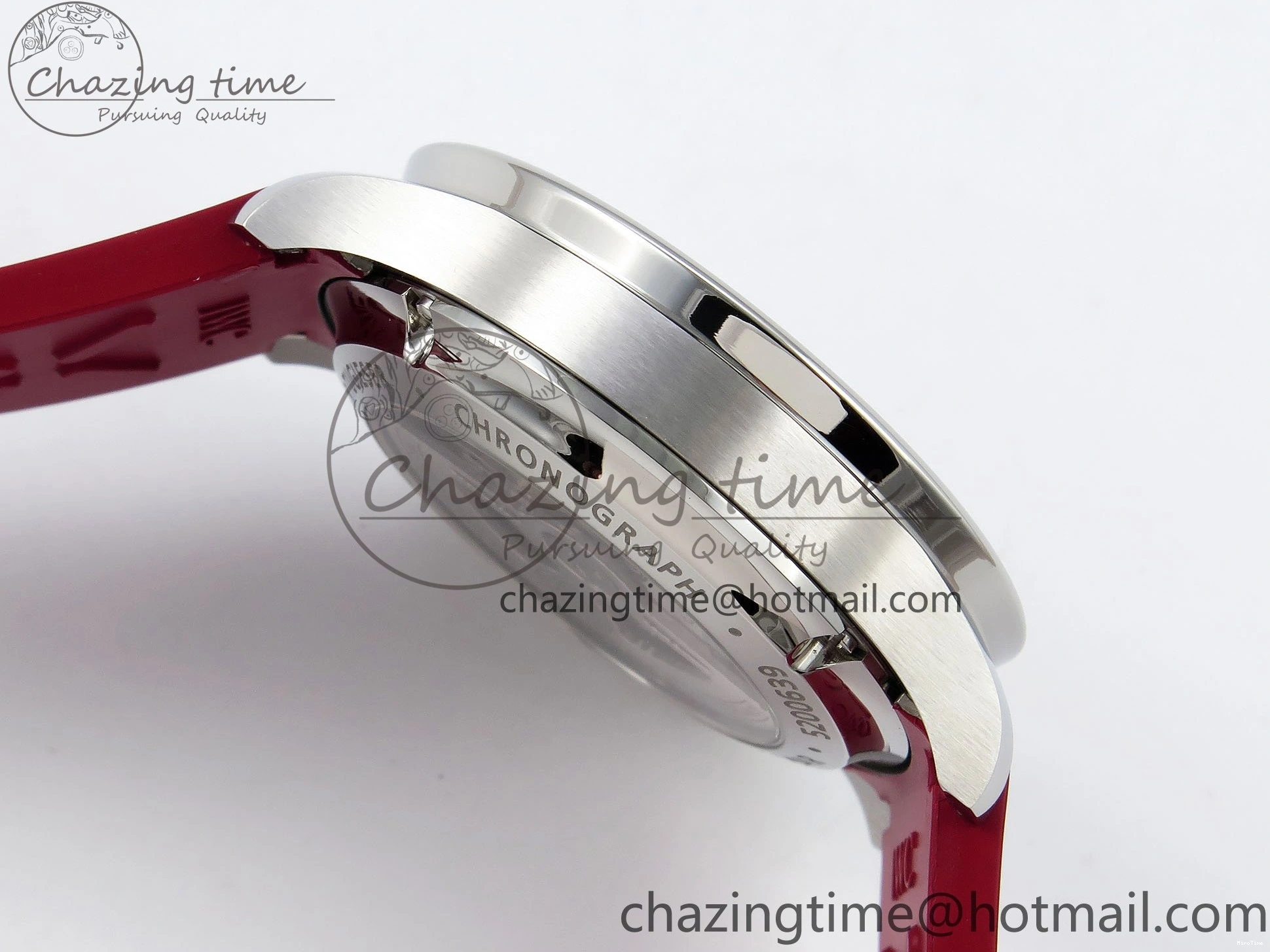 MIROTIME 0301 Reliable Portuguese Chrono IW3716 Z+F 1:1 Best Edition Red Dial on Red Rubber Strap A 7015